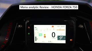 The menu (dashboard) of HONDA FORZA 750 model 2025