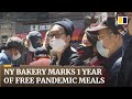 Bakery in New York’s Chinatown celebrates 70,000 free meals during year of pandemic support