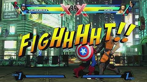 Ultimate Marvel vs Capcom 3 Captain America Iron Fist and Deadpool vs Spencer She Hulk and C Viper