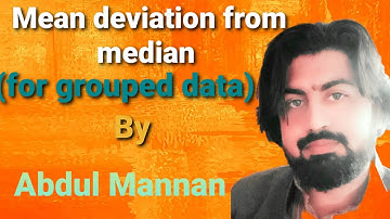 Mean deviation from median  | for grouped data | Urdu /hindi