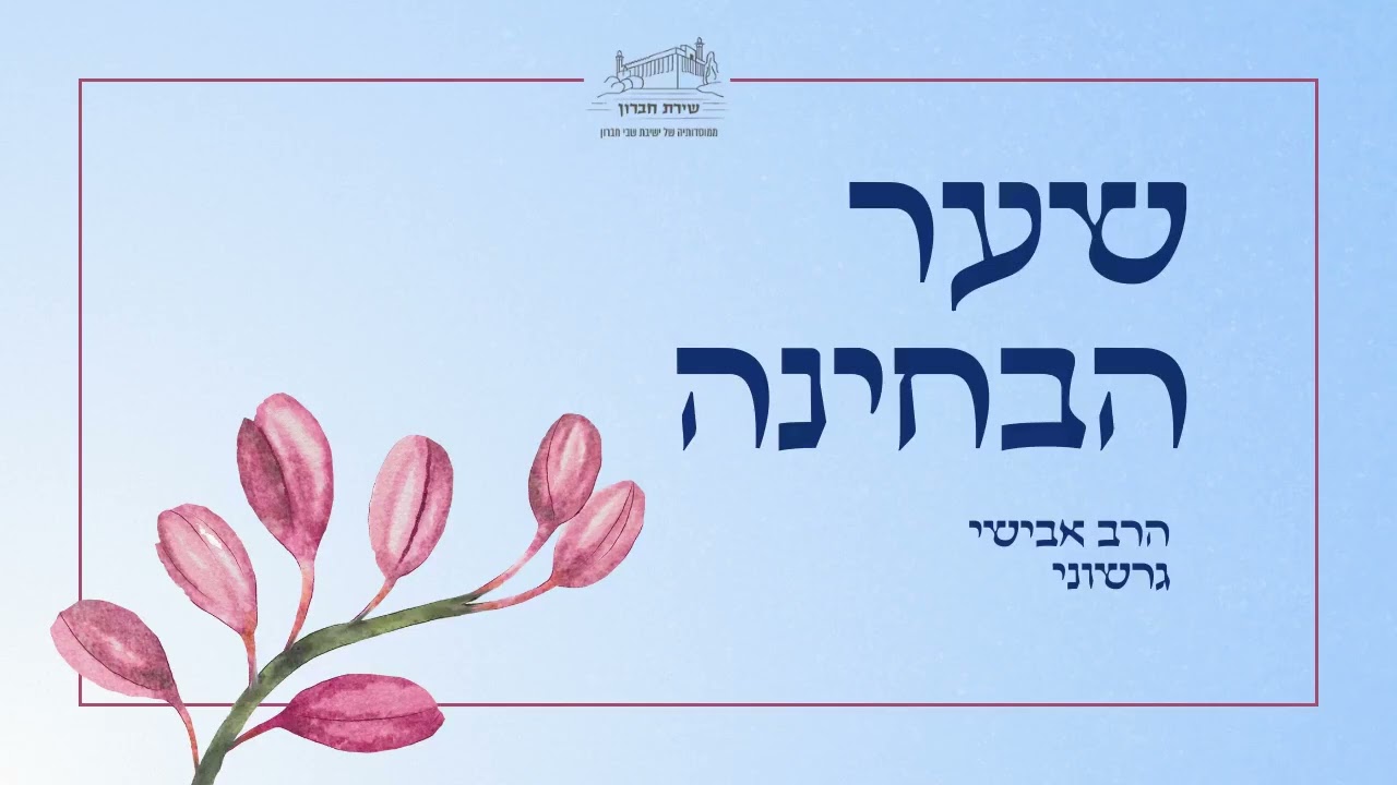 הבינה היתרה שניתנה לאדם | שער הבחינה [14] | הרב אבישי גרשוני | תשפ