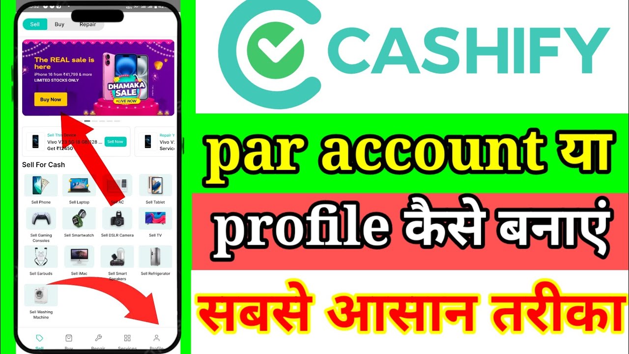 How to create account in cashify app, cashify ka account kaise banaen,how to create cashify account,