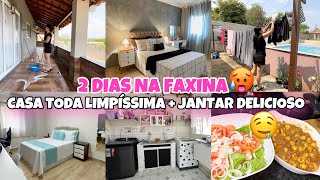 FAXINA COMPLETA NA CASA TODA | Lavei Muitas Roupas | Jantar Delicioso 😋 MANDANDO BEIJOS 😘