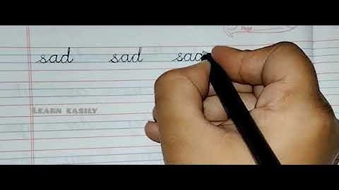 EP #11 | How to write three letter word "sad" in cursive | LEARN EASILY
