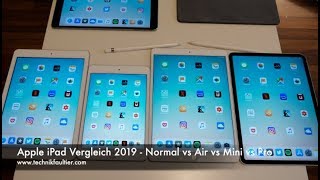 Apple iPad Vergleich 2019 - Normal vs Air vs Mini vs Pro