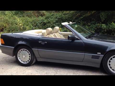 MERCEDES 300 SL AUTO R129 BLACK 1990 CLASSIC CAR