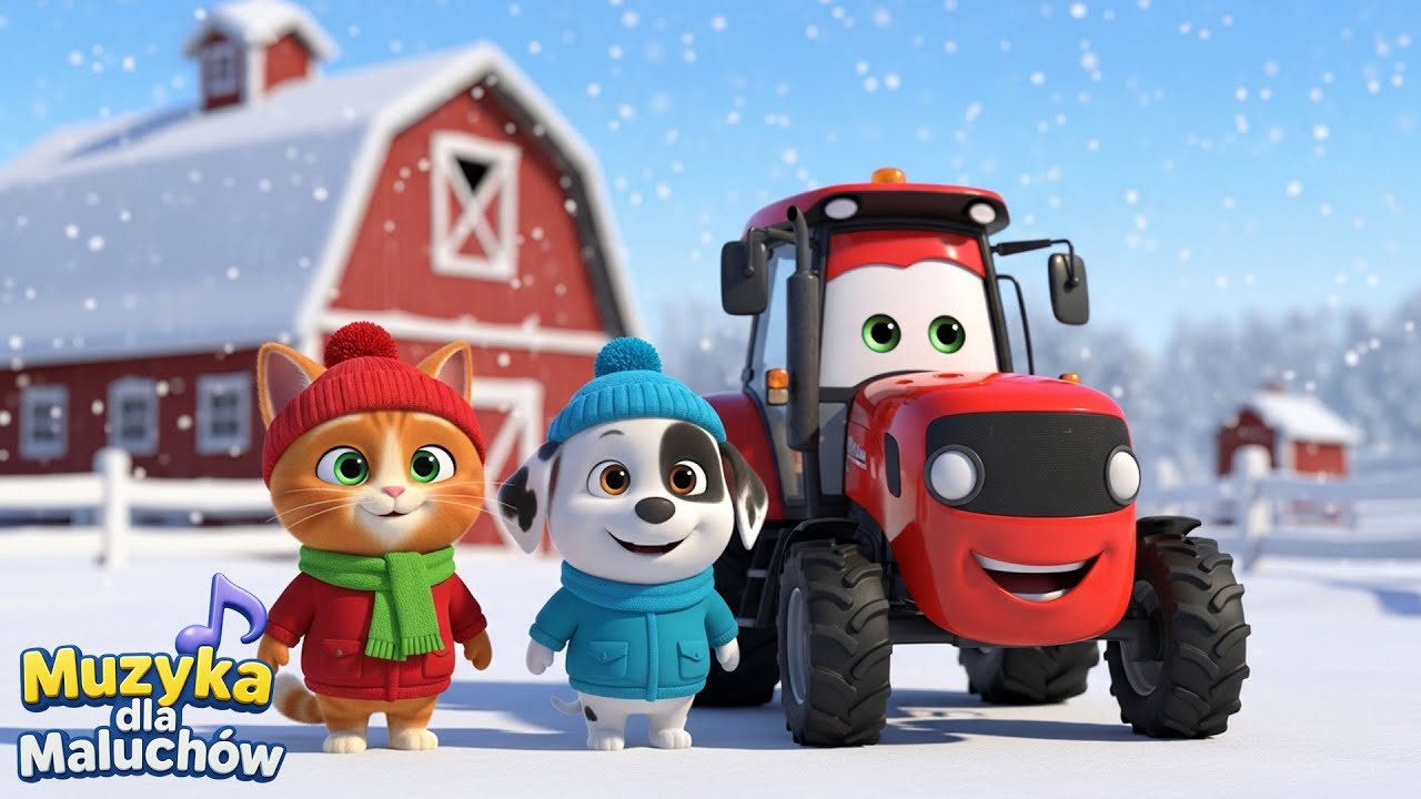 Pierwszy Śnieg na Farmie ❄️ Piosenka o Zimie dla Dzieci | Muzyka dla Maluchów