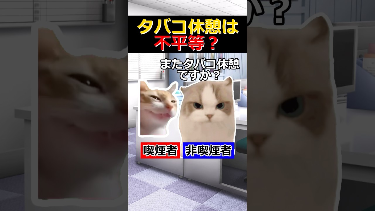 【猫ミーム】タバコ休憩は不平等？　#猫ミーム #shorts #社会人 #会社員 #あるある