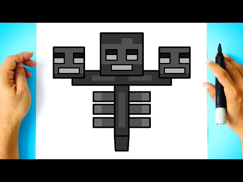 How to DRAW WITHER MINECRAFT