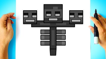 How to DRAW WITHER MINECRAFT