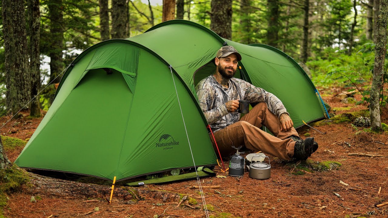 Solo Camping In The Rain With Tent YouTube
