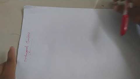 orthogonal functions