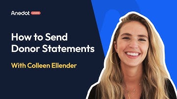 Anedot Learn: How to Send Donor Statements