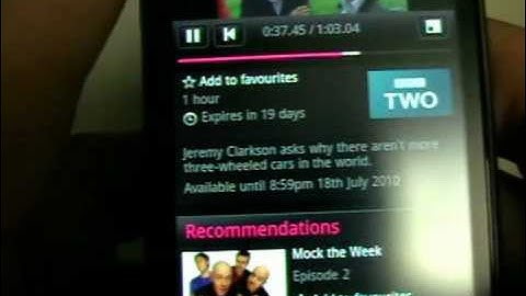 iPlayer Mobile Website on Android