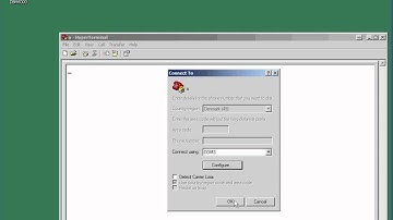 How to set up the GSM modem to DBM 6000 via hyperterminal
