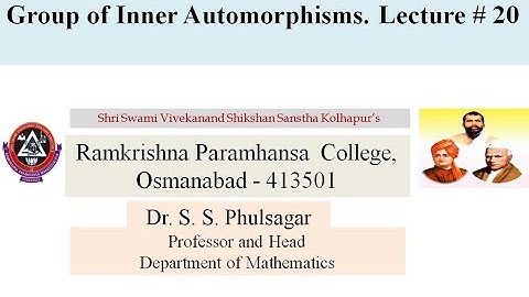 Group of Inner Automorphisms. Lecture #20.