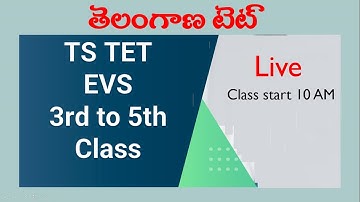 TS TET 3rd to 5th Class EVS Important Bits in English