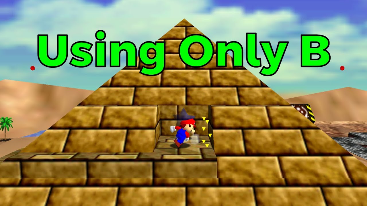 SSL Shining Atop the Pyramid using Only the B Button (SM64 TAS)
