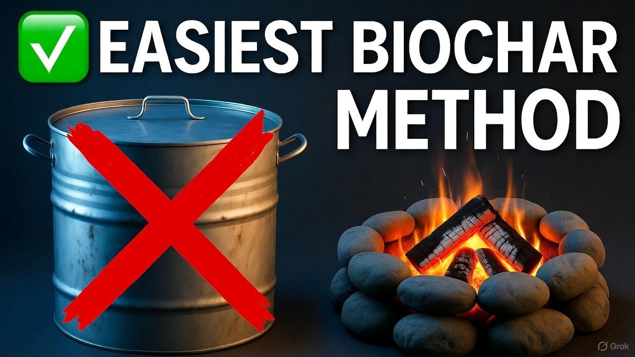 Easiest Way to Make Biochar - No Barrel or Drum Needed - YouTube