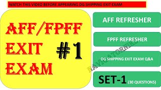 RAFF Exit Exam Questions with Answers Part 1 | AFF | FPFF | Refresher Advanced Fire Fighting