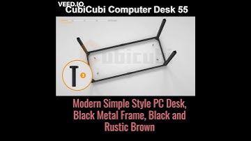 CubiCubi Computer Desk 55 Installation Guide 2021  | Modern Simple Style PC Desk #shorts