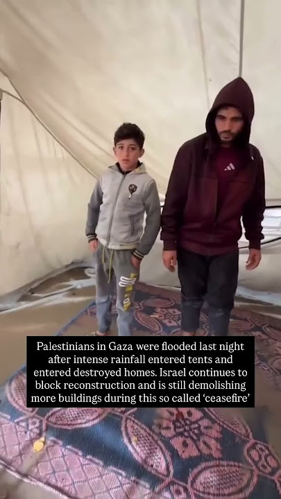 Download lagu Palestinians in Gaza were flooded last night after intense rainfall entered tents #gaza #shorts