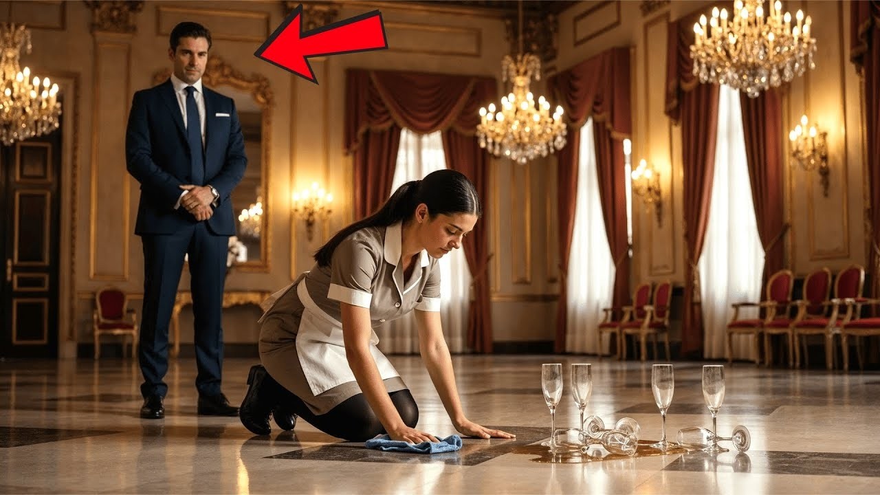 Sie Putzte Den Boden Auf Einer Luxusparty… Und Der Millionär Dachte, Sie Sei Ein VIP Gast!