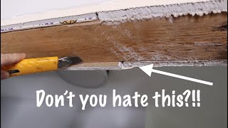 EASY TRICK for cutting OVER-HANGING DRYWALL!!!