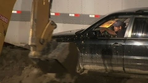 Floods and Mud Strand Los Angeles-Area Drivers