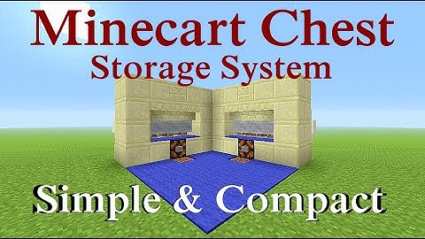 Minecraft Tutorial : Minecart Chest Storage System  Simple & Compact
