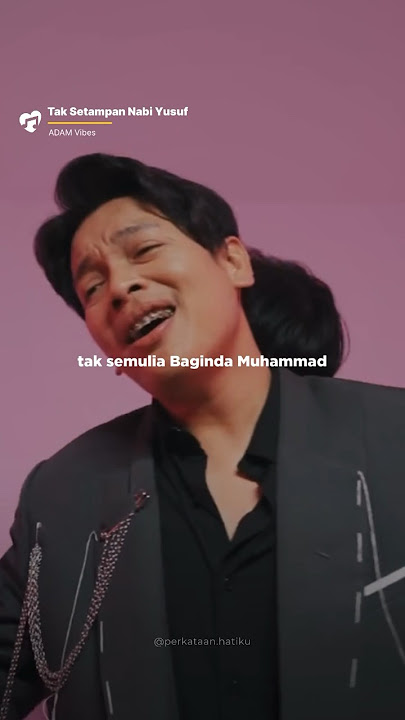 Ku memang tak setampan Nabi Yusuf😉 #katahatiku