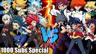 Beyblade Original Vs Burst Centuries Valt,Shu, Free, Lui, Aiga, Drum Vs Team G- Revolution Amv