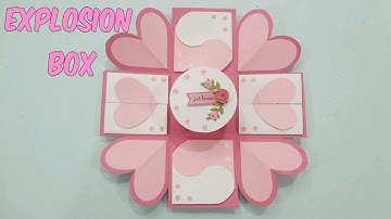 Explosion box tutorial / anniversary day gift / how to make explosion box / explosion box idea