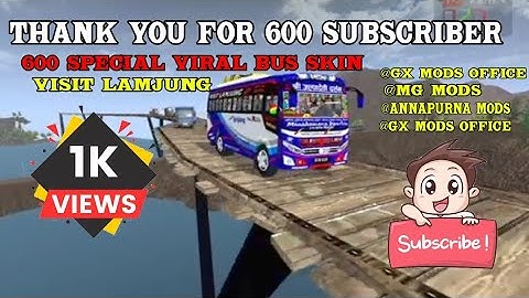 Thank you so much 🥰 600 subscriber complete...!!🔥600 special TikTok viral bus skin 