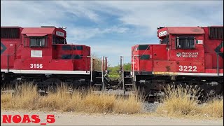 Ferromex AC4400CW, SD70ACe, SD40-2, 4561, 4007, 3222, 3156 Dirección Norte con el DIRTO en LeoNOAS_5