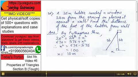 46 IMO Int Math Olympiad Video Std 7 Properties ofTriangle freeVideo1 by Vishal Mantri +919960560404