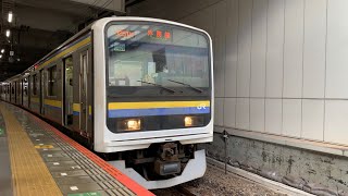 JR千葉駅を入線.発車する列車其の6。