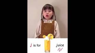 Chinese girl sing abc song