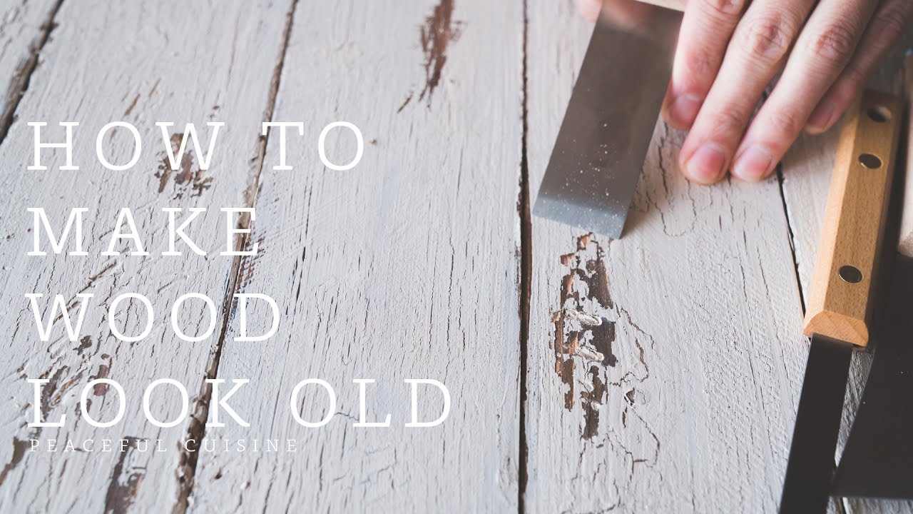 Diy How To Paint Wood To Look Old 古材風ペンキ剥げ ひび割れ加工塗装のやり方 Youtube