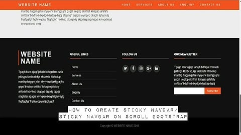 How to create sticky navbar/sticky navbar on scroll bootstrap
