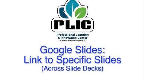 Google Slides: Link to Slide (Across slide decks)