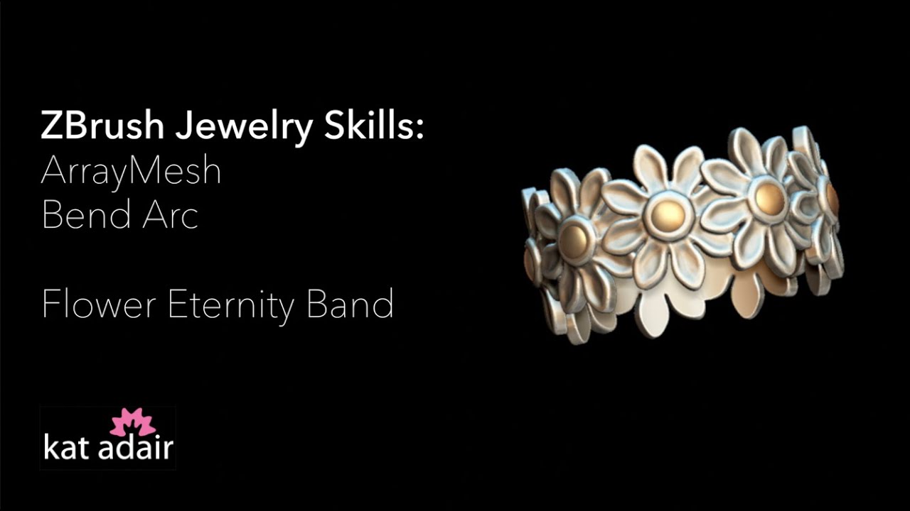 ZBrush Jewelry Basics: Flower Eternity Ring - YouTube