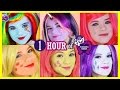 1 HOUR MY LITTLE PONY MANE 6 MAKEUP TUTORIALS! Rainbow Dash Pinkie Pie Twilight Sparkles KITTIESMAMA