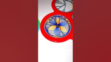 Mesmerizing Blue and Orange Spirograph Design | Hypnotic Geometric Art #spirograph #asmr #shorts