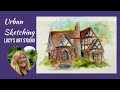 Sketching a cottage With Lucy