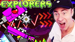 EXPLORERS by Mathi/Switchstep is OUT and it's INCREDIBLE -  GEOMETRY DASH 2.2 screenshot 4