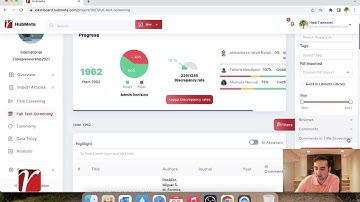 4-2 How to do a systematic review or a meta-analysis with HubMeta: Fulltext Screening in HubMeta