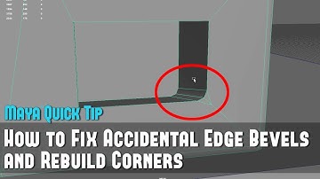 Maya Quick Tip 12: How to Fix Accidental Edge Bevels and Rebuild Corners