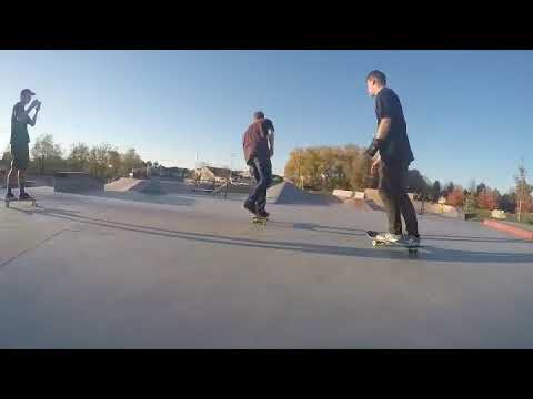 Skateboarding Doubles Tom Erlebach Skatepark Star, Idaho