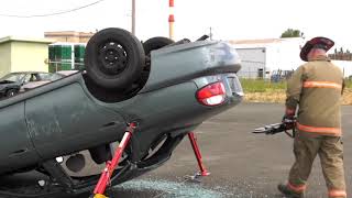 Vehicle Extrication with Car on its Roof